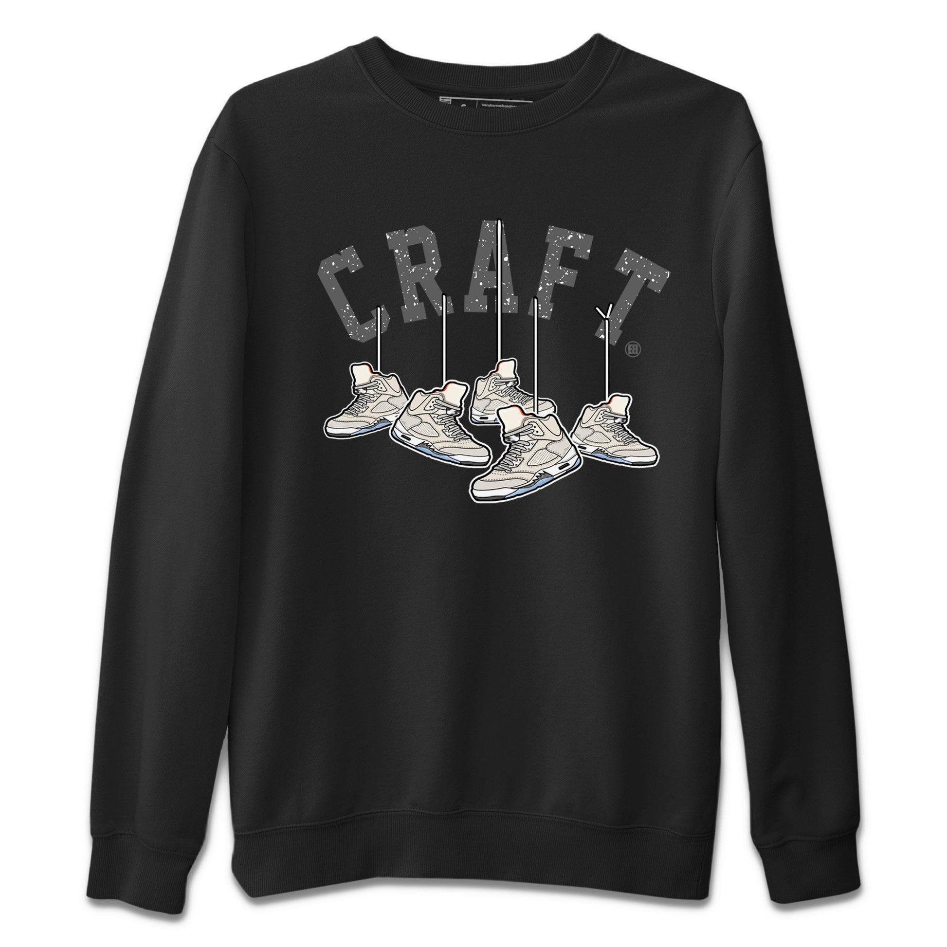 Air Jordan 5 Craft Sneaker Match Tees Hanging Sneakers Sneaker Tees 5s Craft Shirt Unisex Shirts Black 2