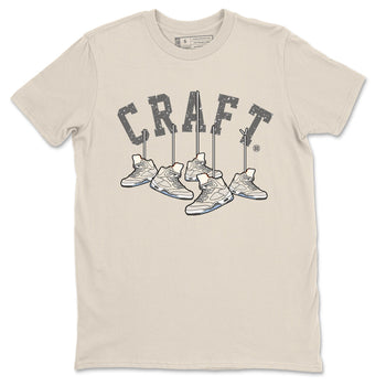 Air Jordan 5 Craft Sneaker Match Tees Hanging Sneakers Sneaker Tees 5s Craft Shirt Unisex Shirts Natural 2