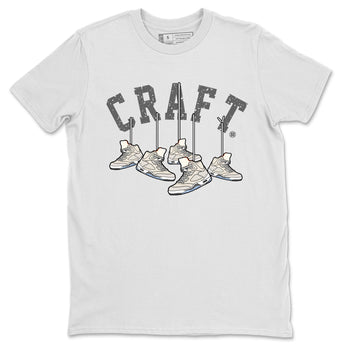 Air Jordan 5 Craft Sneaker Match Tees Hanging Sneakers Sneaker Tees 5s Craft Shirt Unisex Shirts White 2