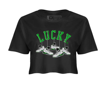 AJ5 Retro Lucky Green shirt to match jordans Hanging Sneakers sneaker tees Air Jordan 5 Retro Lucky Green SNRT Sneaker Tees Casual Crew Neck T-Shirt Black 2 Crop T-Shirt