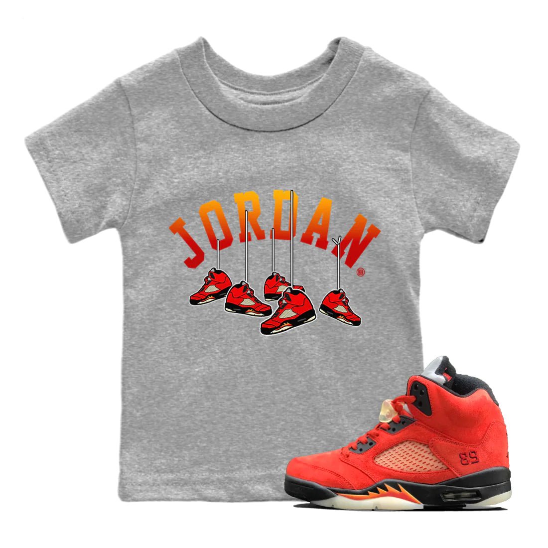 Jordan 5 Mars For Her Sneaker Match Tees Hanging Sneakers Sneaker Tees Jordan 5 Mars For Her Sneaker Release Tees Kids Shirts