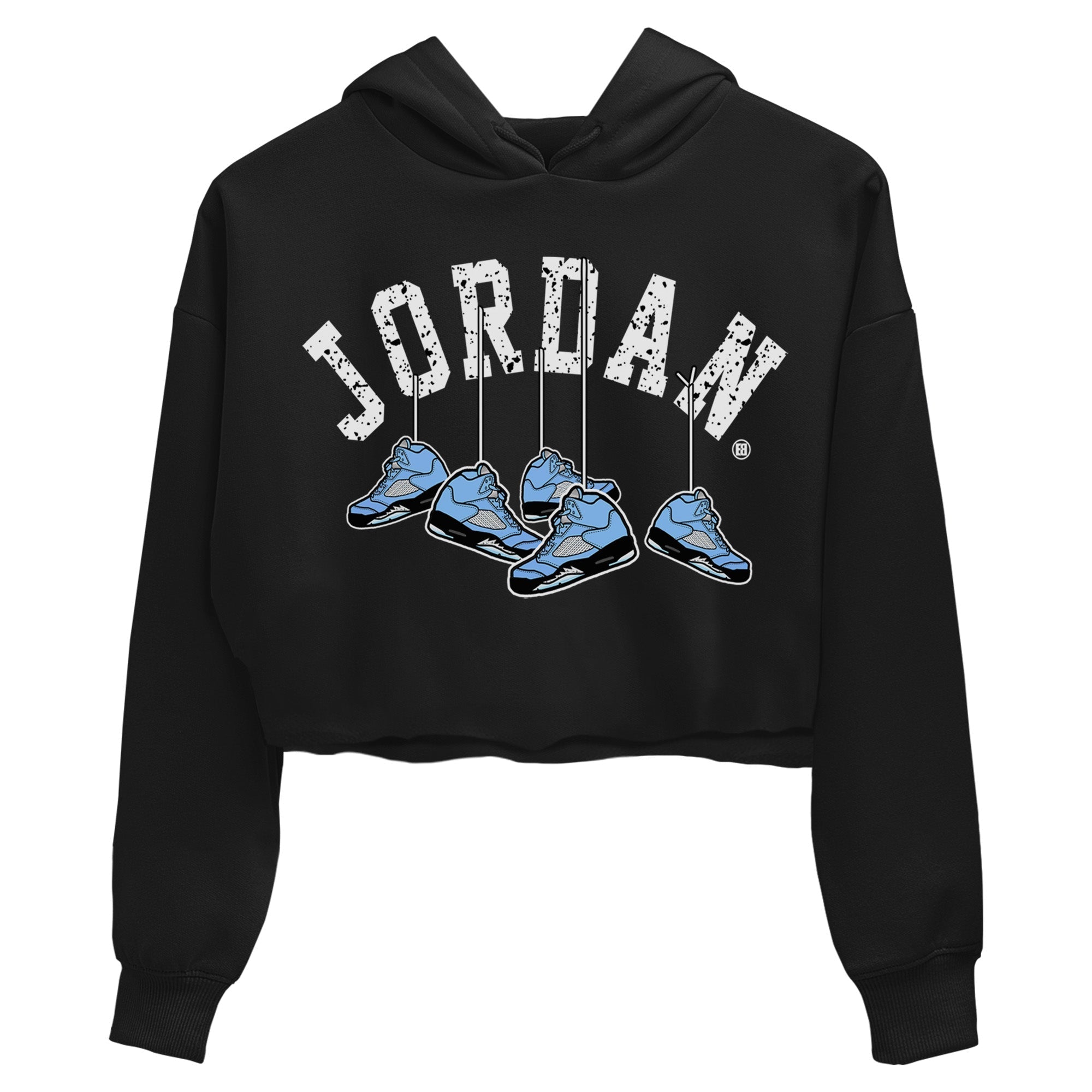 Jordan 5 UNC Sneaker Match Tees Hanging Sneakers Sneaker Tees Jordan 5 UNC Sneaker Release Tees Women's Shirts