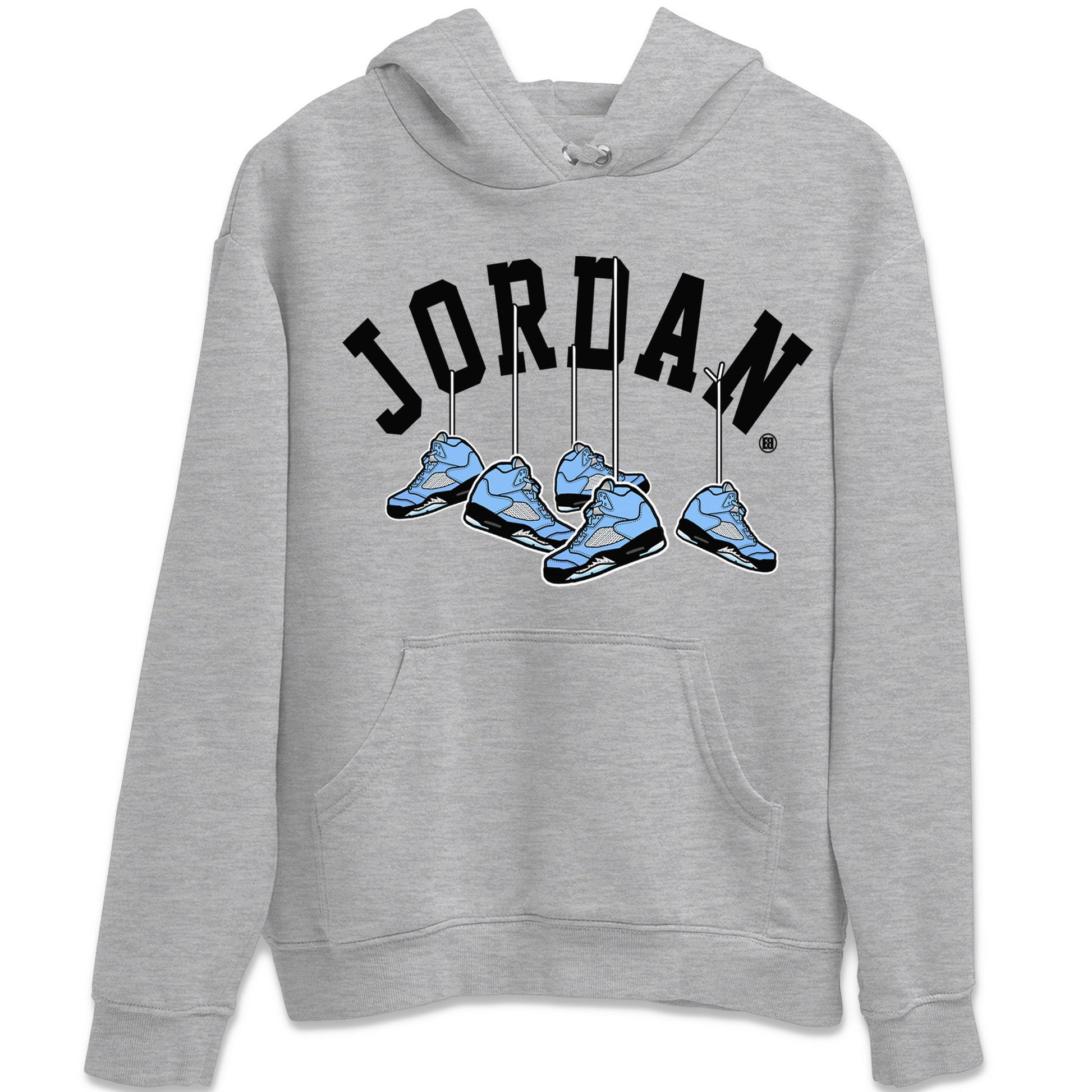 Jordan 5 UNC Sneaker Match Tees Hanging Sneakers Sneaker Tees Jordan 5 UNC SNRT Sneaker Tees Unisex Shirts
