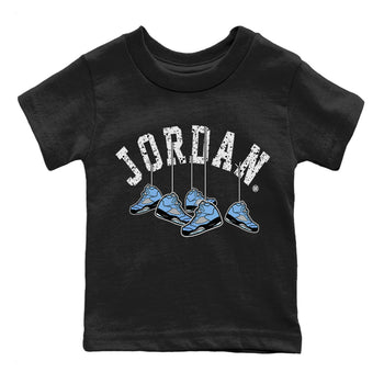 Jordan 5 UNC Sneaker Match Tees Hanging Sneakers Sneaker Tees Jordan 5 UNC Sneaker Release Tees Kids Shirts