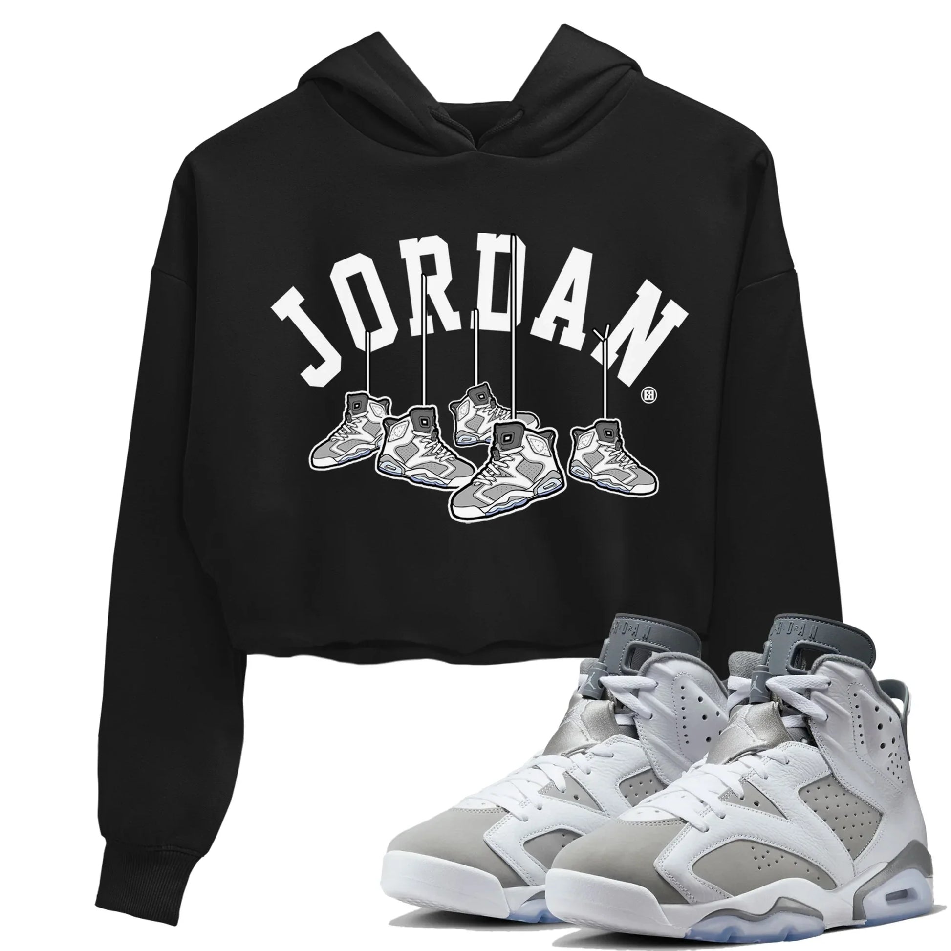 Jordan 6 Cool Grey Sneaker Match Tees Hanging Sneakers Sneaker Tees Jordan 6 Cool Grey Sneaker Release Tees Women's Shirts