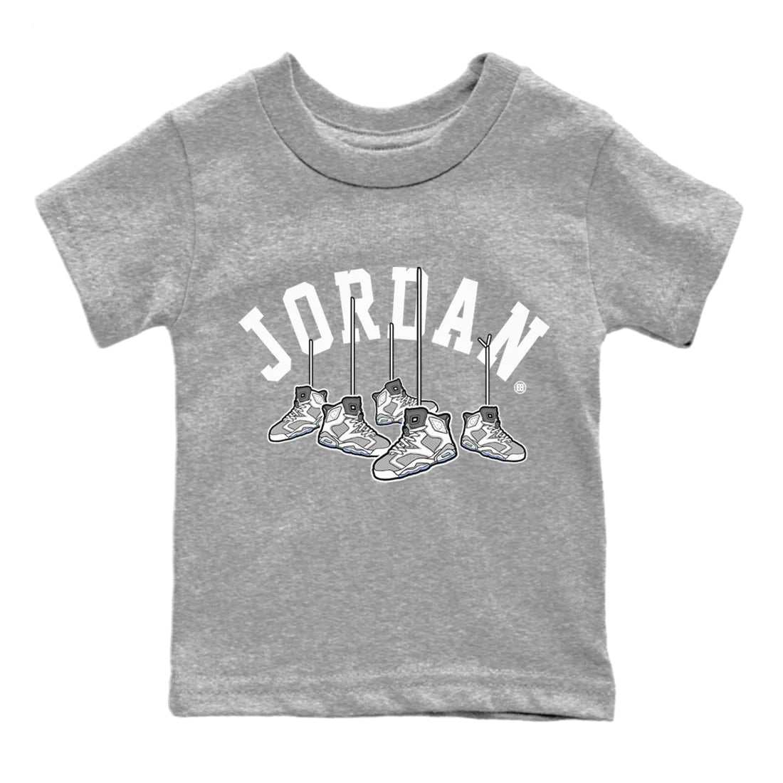 Jordan 6 Cool Grey Sneaker Match Tees Hanging Sneakers Sneaker Tees Jordan 6 Cool Grey Sneaker Release Tees Kids Shirts