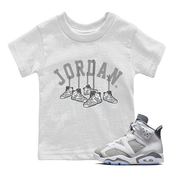 Jordan 6 Cool Grey Sneaker Match Tees Hanging Sneakers Sneaker Tees Jordan 6 Cool Grey Sneaker Release Tees Kids Shirts