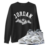 Jordan 6 Cool Grey Sneaker Match Tees Hanging Sneakers Sneaker Tees Jordan 6 Cool Grey Sneaker Release Tees Unisex Shirts