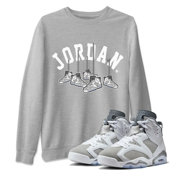 Jordan 6 Cool Grey Sneaker Match Tees Hanging Sneakers Sneaker Tees Jordan 6 Cool Grey Sneaker Release Tees Unisex Shirts