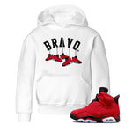 Air Jordan 6 Toro Bravo Sneaker Match Tees Hanging Sneakers t shirt Air Jordan 6 Toro Bravo Sneaker T-Shirt Kids Shirts White 1