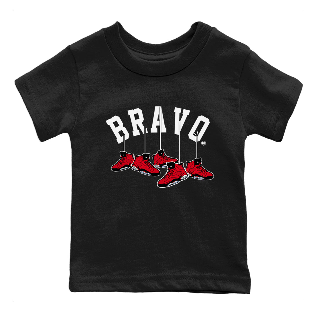 Air Jordan 6 Toro Bravo Sneaker Match Tees Hanging Sneakers t shirt Air Jordan 6 Toro Bravo Sneaker T-Shirt Kids Shirts Black 2