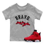 Air Jordan 6 Toro Bravo Sneaker Match Tees Hanging Sneakers t shirt Air Jordan 6 Toro Bravo Sneaker T-Shirt Kids Shirts Heather Grey 1