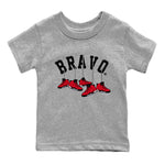 Air Jordan 6 Toro Bravo Sneaker Match Tees Hanging Sneakers t shirt Air Jordan 6 Toro Bravo Sneaker T-Shirt Kids Shirts Heather Grey 2