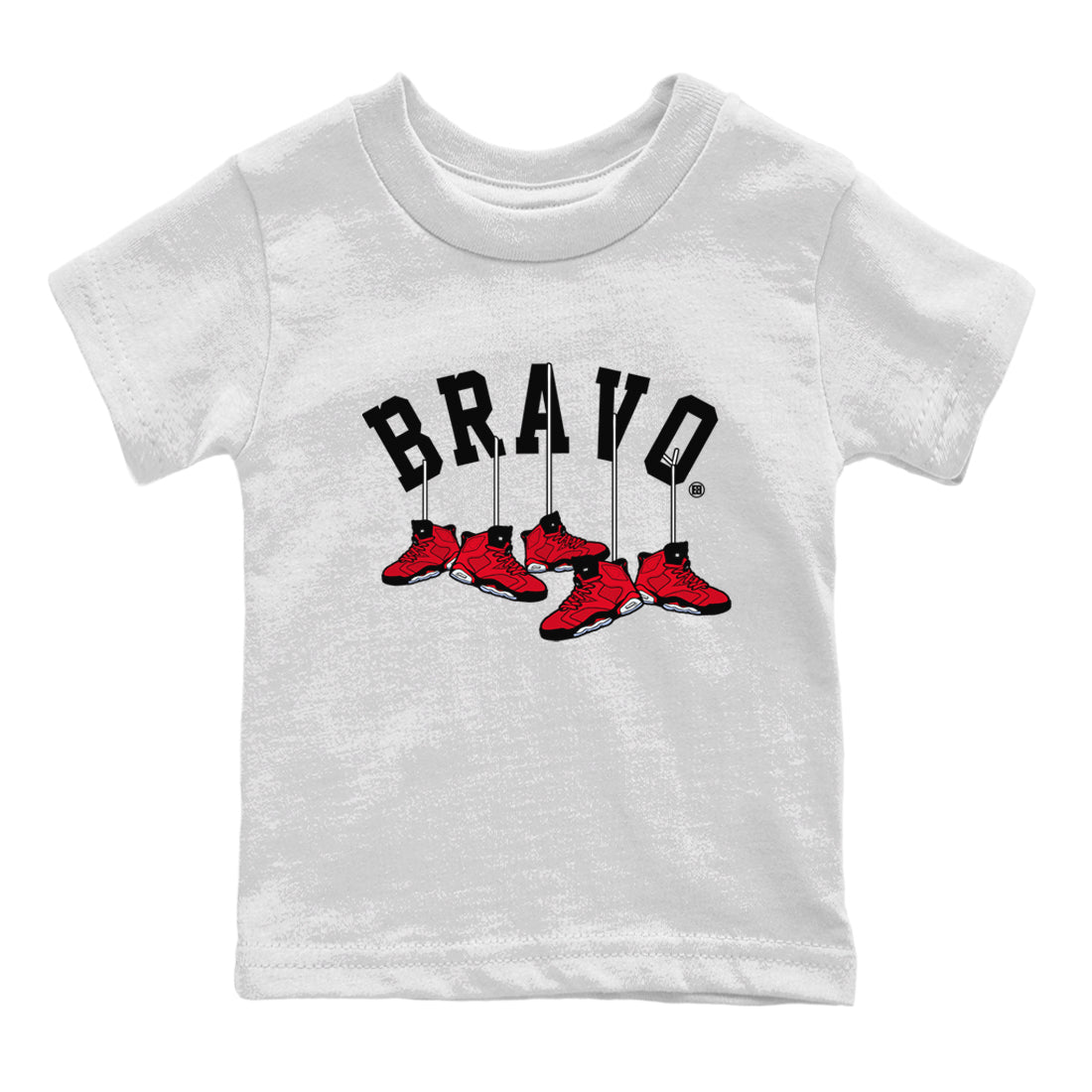 Air Jordan 6 Toro Bravo Sneaker Match Tees Hanging Sneakers t shirt Air Jordan 6 Toro Bravo Sneaker T-Shirt Kids Shirts White 2