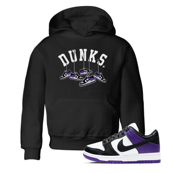 Nike SB Dunk Low Court Purple Shirt To Match Jordans Hanging Sneakers Streetwear Fashion Dunk Low Court Purple SNRT sneaker release tees baby toddler Black 1 cotton Shirt