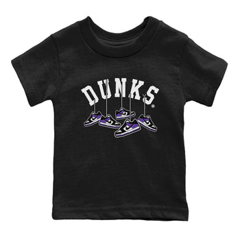 Nike SB Dunk Low Court Purple Shirt To Match Jordans Hanging Sneakers Streetwear Fashion Dunk Low Court Purple SNRT sneaker release tees baby toddler Black 2 cotton Shirt