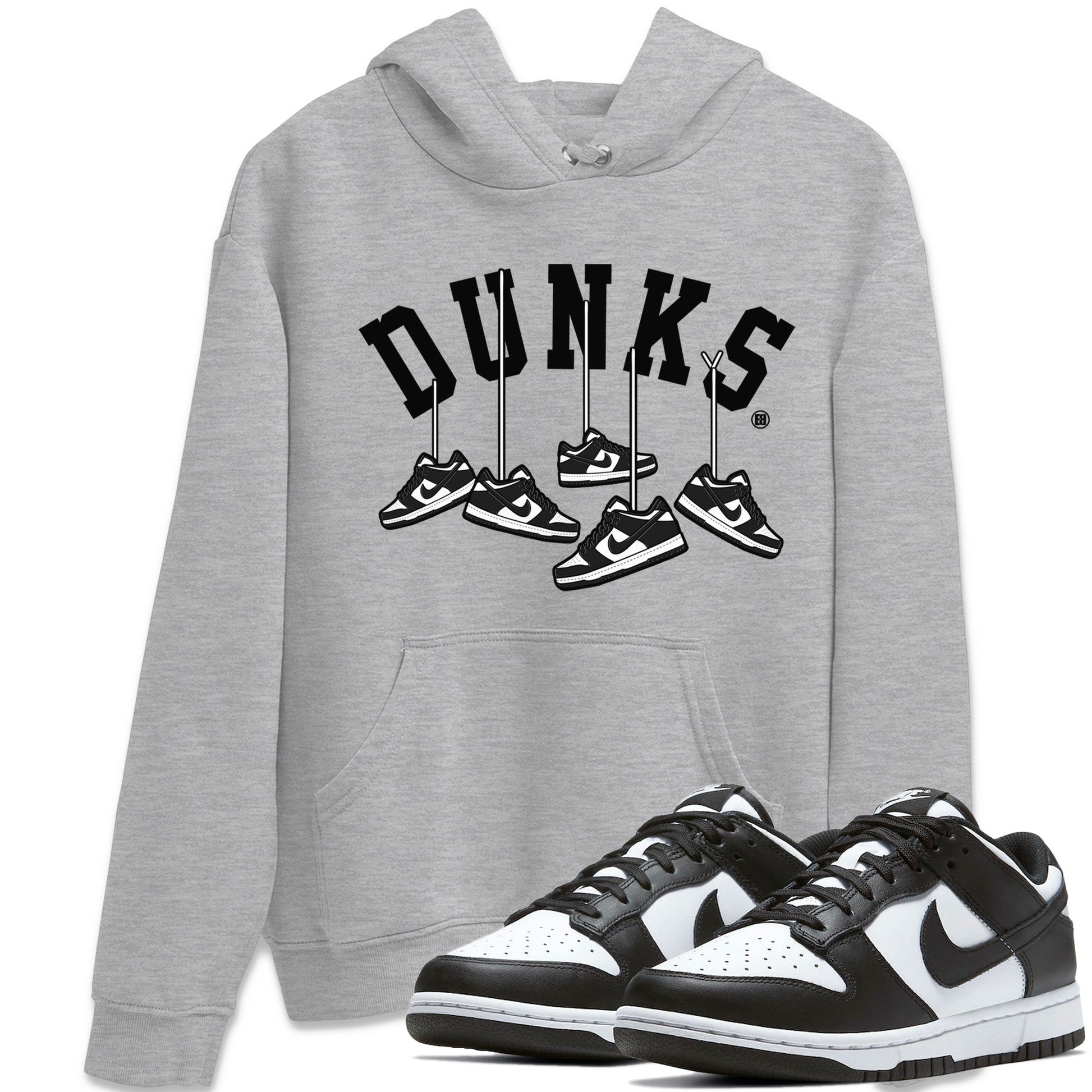 Dunk Panda Sneaker Match Tees Hanging Sneakers Sneaker Tees Dunk Panda Sneaker Release Tees Unisex Shirts