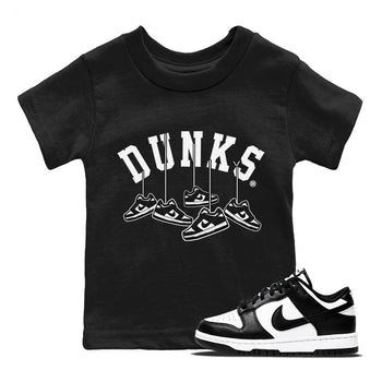Dunk Panda Sneaker Match Tees Hanging Sneakers Sneaker Tees Dunk Panda Sneaker Release Tees Kids Shirts