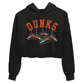 Nike Dunk Low Red Panda shirt to match jordans Hanging Sneakers sneaker tees Dunk Red Panda SNRT Sneaker Release Tees Black 2 Crop T-Shirt