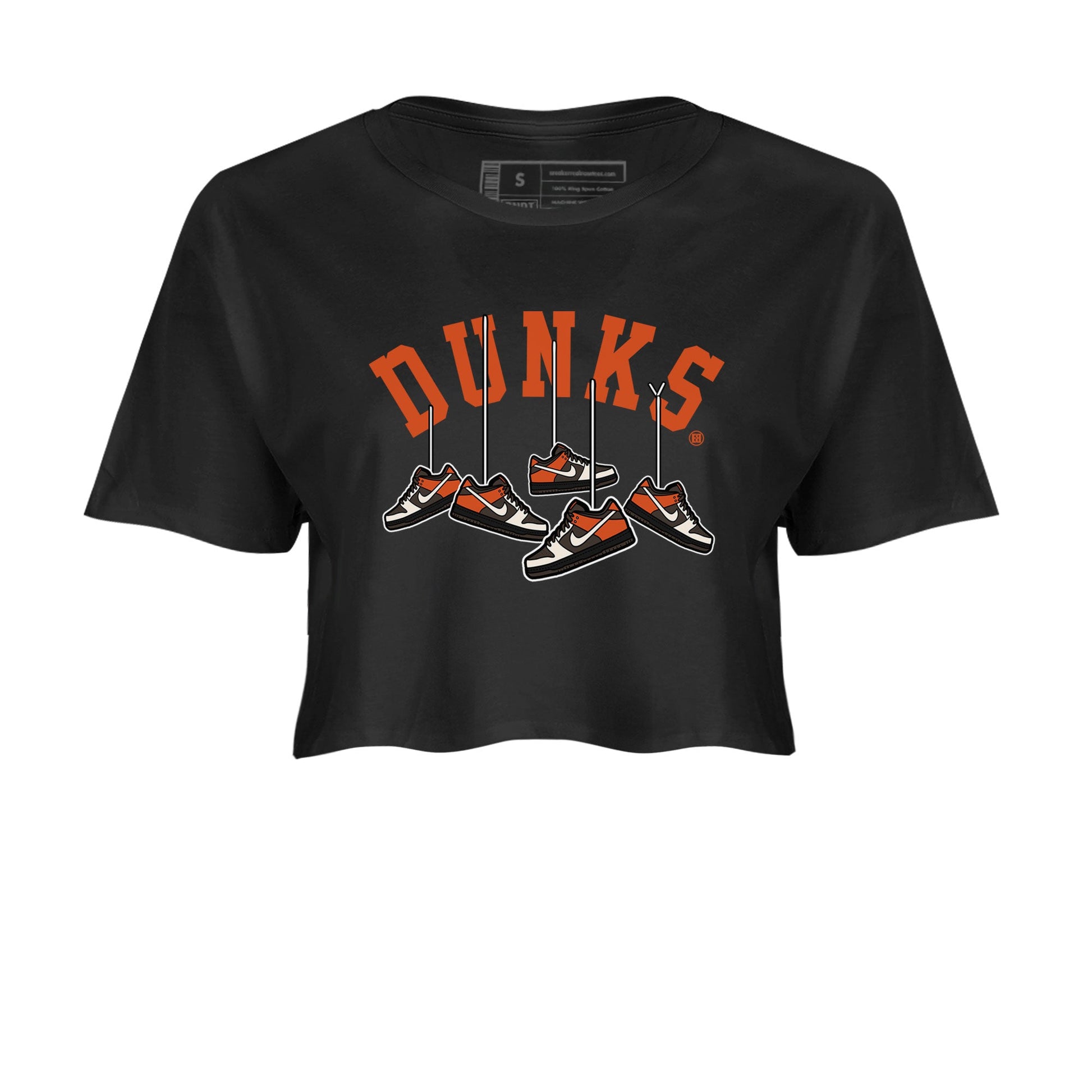 Nike Dunk Low Red Panda shirt to match jordans Hanging Sneakers sneaker tees Dunk Red Panda SNRT Sneaker Release Tees Black 2 Crop T-Shirt
