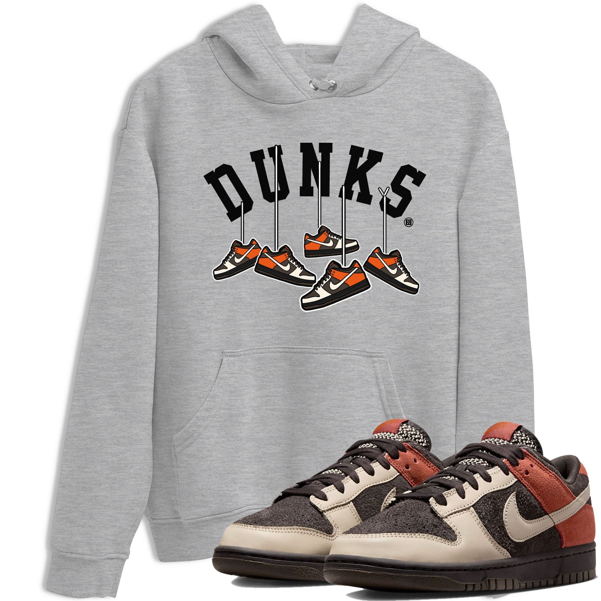 Nike Dunk Low Red Panda shirt to match jordans Hanging Sneakers sneaker tees Dunk Red Panda SNRT Sneaker Release Tees Unisex Heather Grey 1 T-Shirt
