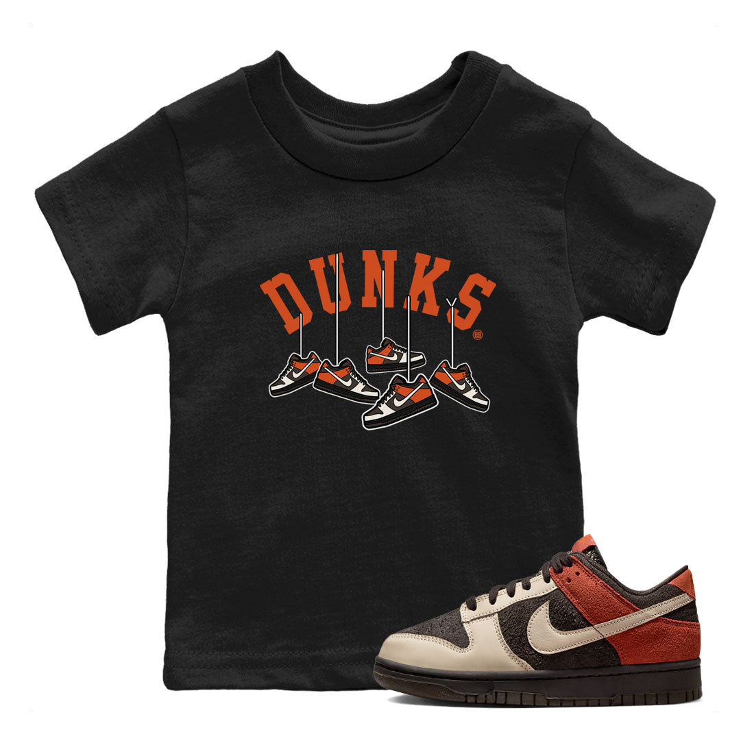 Nike Dunk Low Red Panda shirt to match jordans Hanging Sneakers sneaker tees Dunk Red Panda SNRT Sneaker Release Tees Baby Toddler Black 1 T-Shirt