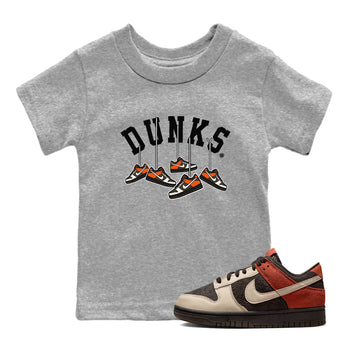 Nike Dunk Low Red Panda shirt to match jordans Hanging Sneakers sneaker tees Dunk Red Panda SNRT Sneaker Release Tees Baby Toddler Heather Grey 1 T-Shirt