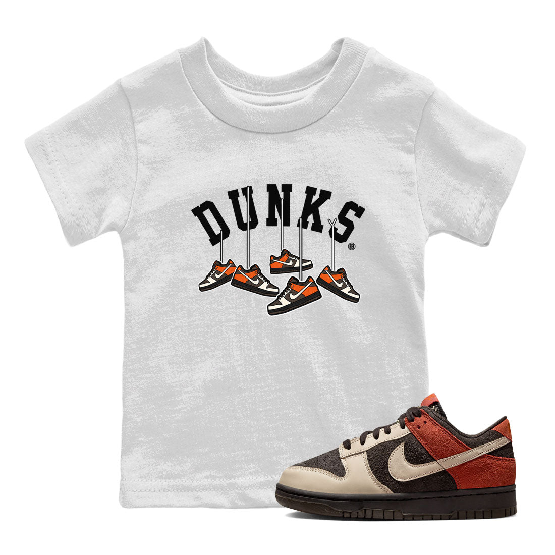 Nike Dunk Low Red Panda shirt to match jordans Hanging Sneakers sneaker tees Dunk Red Panda SNRT Sneaker Release Tees Baby Toddler White 1 T-Shirt
