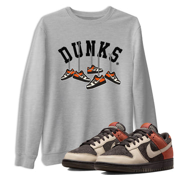 Nike Dunk Low Red Panda shirt to match jordans Hanging Sneakers sneaker tees Dunk Red Panda SNRT Sneaker Release Tees Unisex Heather Grey 1 T-Shirt