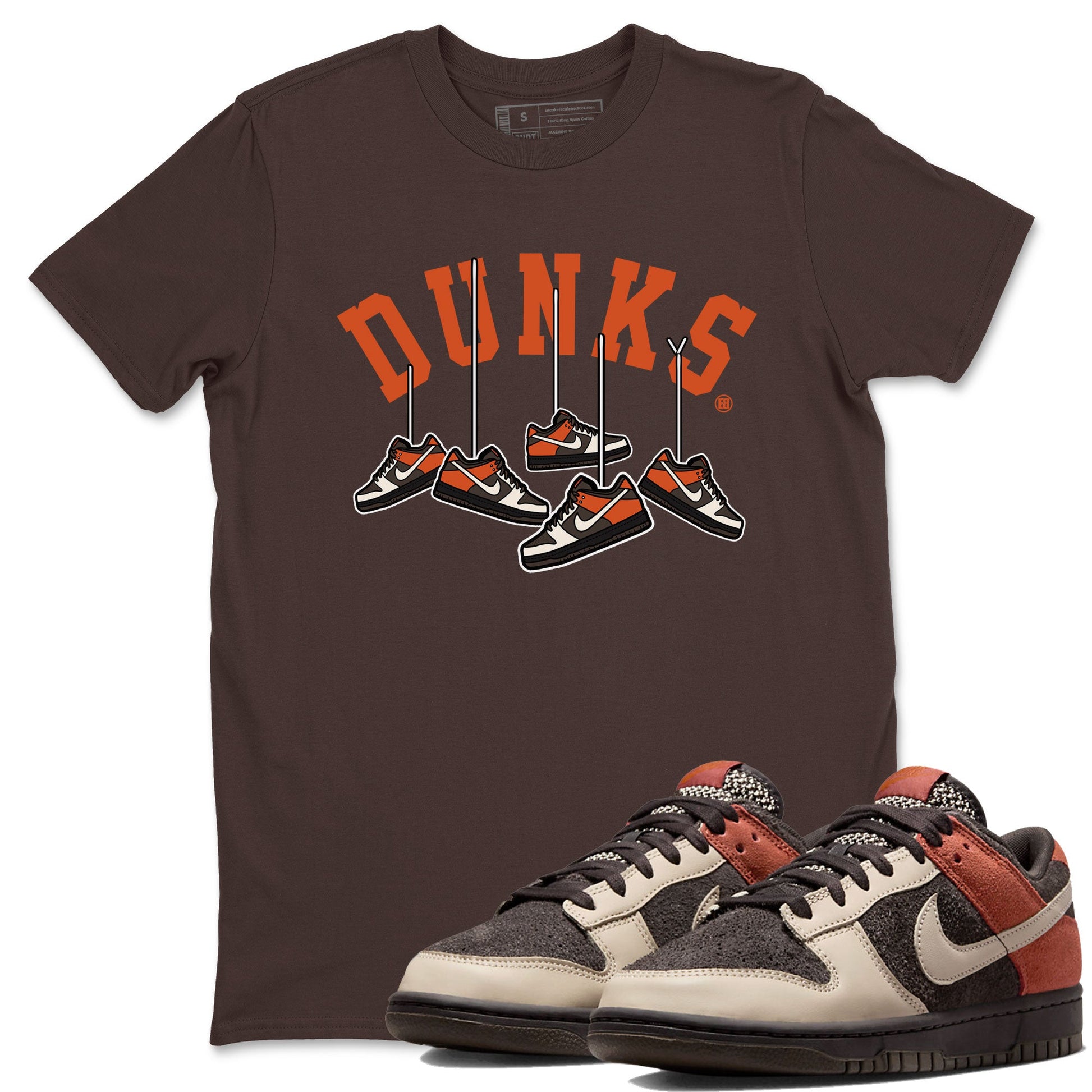 Nike Dunk Low Red Panda shirt to match jordans Hanging Sneakers sneaker tees Dunk Red Panda SNRT Sneaker Release Tees Unisex Dark Chocolate 1 T-Shirt