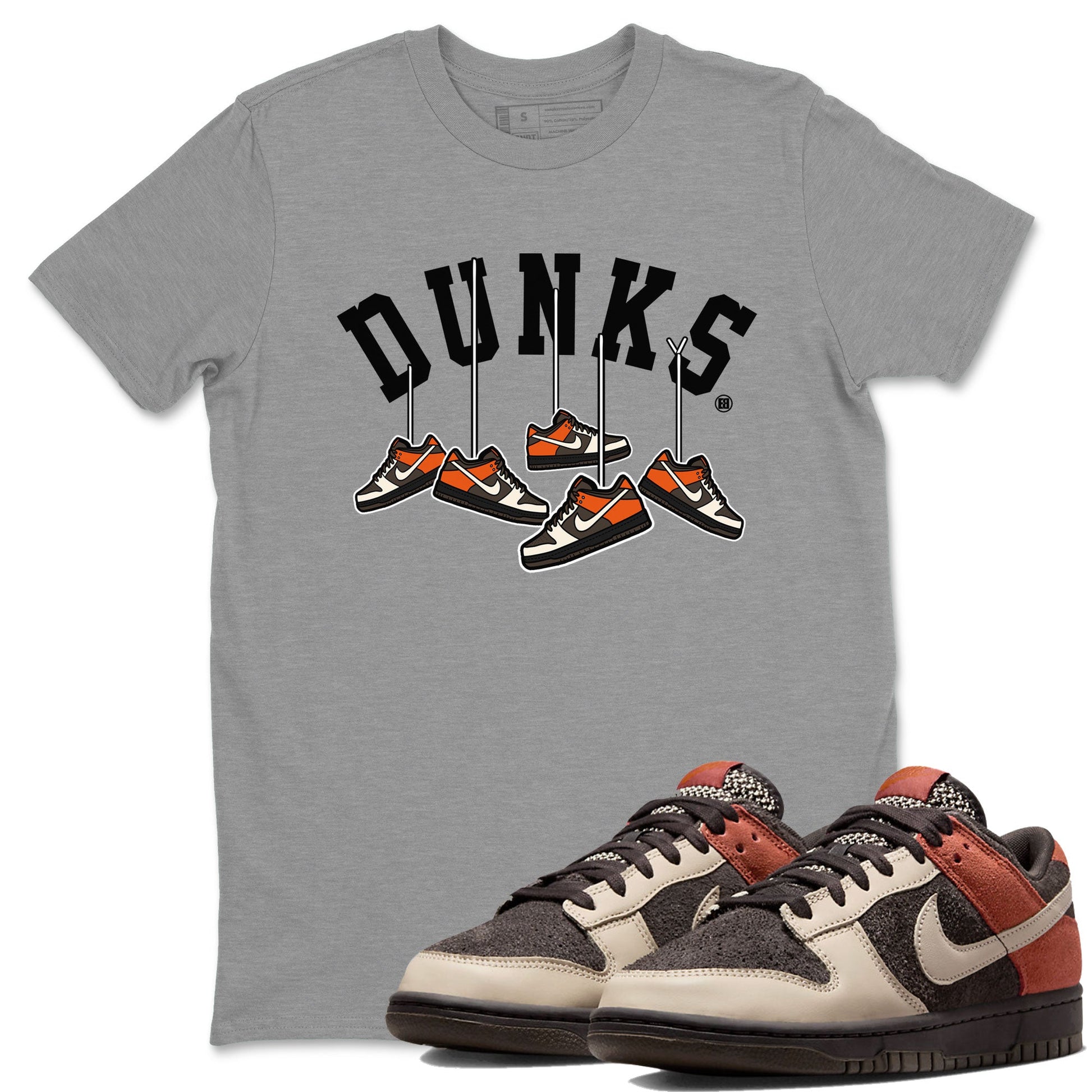 Nike Dunk Low Red Panda shirt to match jordans Hanging Sneakers sneaker tees Dunk Red Panda SNRT Sneaker Release Tees Unisex Heather Grey 1 T-Shirt
