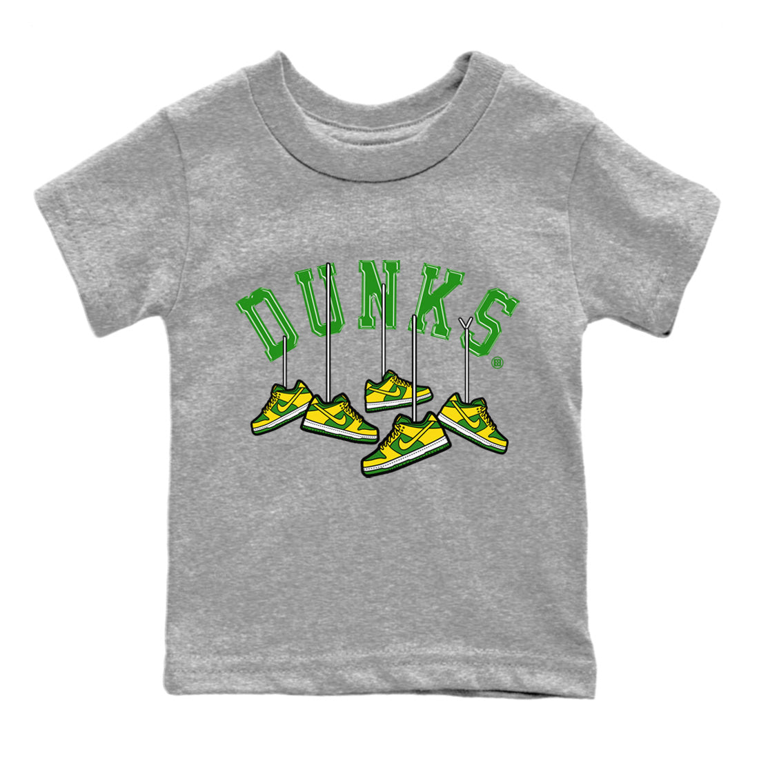 Dunk Reverse Brazil Sneaker Match Tees Hanging Sneakers Sneaker Tees Dunk Reverse Brazil Sneaker Release Tees Kids Shirts