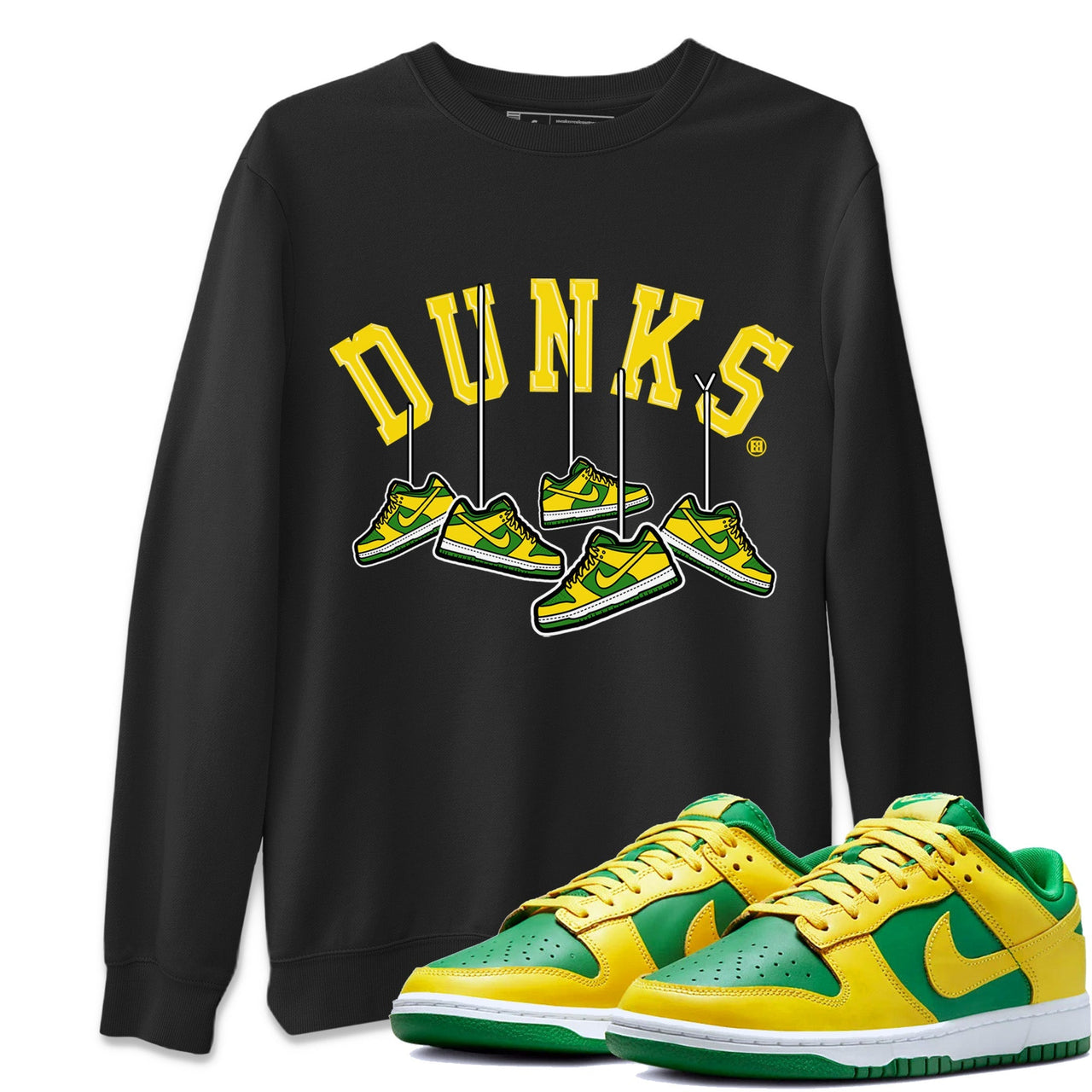 Hanging Sneakers Unisex Tops - Dunk Reverse Brazil | SNRT Sneaker T-shirts