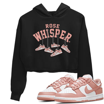Dunks Low Rose Whisper shirt to match jordans Hanging Sneakers sneaker tees Dunk Rose Whisper SNRT Sneaker Release Tees Black 1 Crop T-Shirt