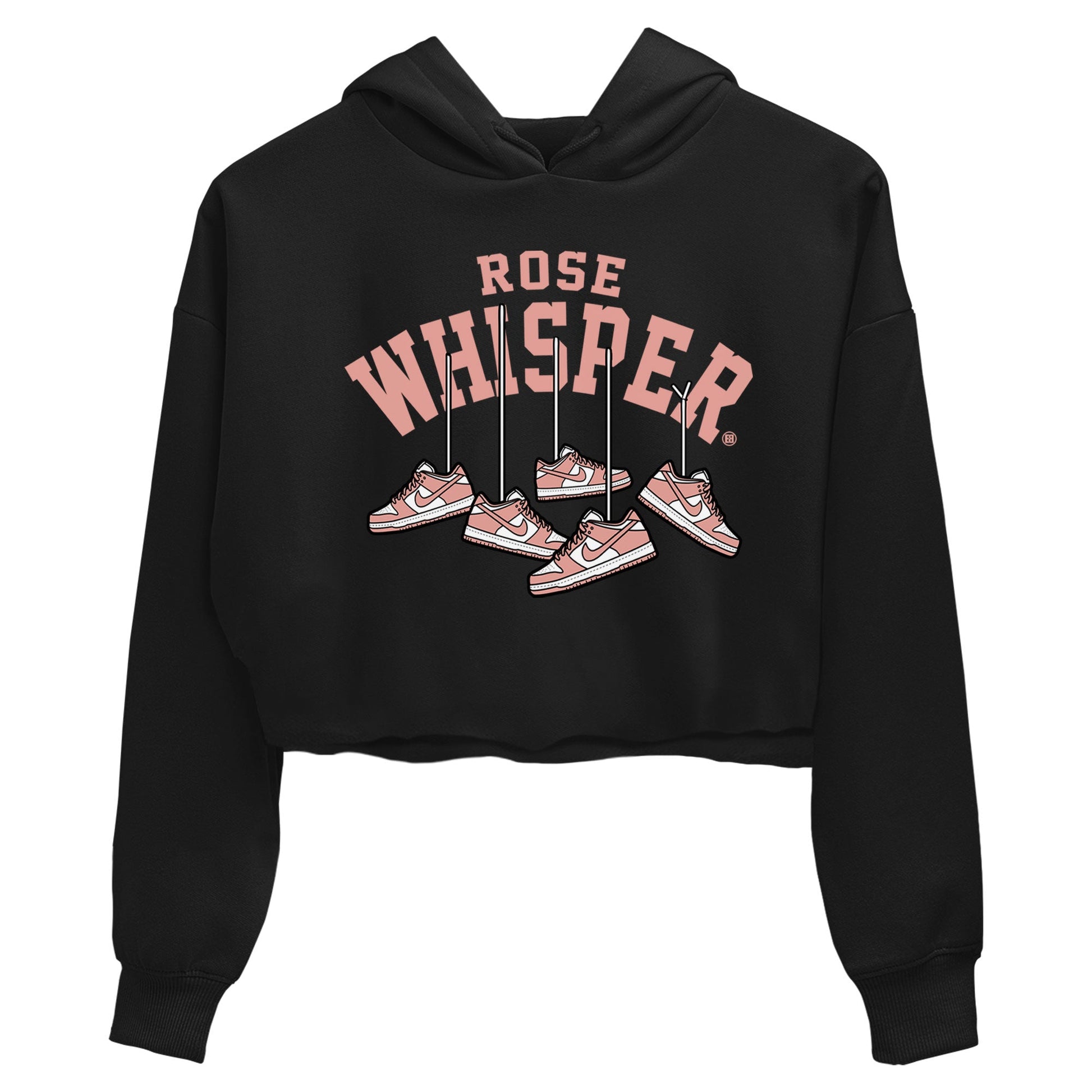 Dunks Low Rose Whisper shirt to match jordans Hanging Sneakers sneaker tees Dunk Rose Whisper SNRT Sneaker Release Tees Black 2 Crop T-Shirt