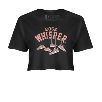 Dunks Low Rose Whisper shirt to match jordans Hanging Sneakers sneaker tees Dunk Rose Whisper SNRT Sneaker Release Tees Black 2 Crop T-Shirt