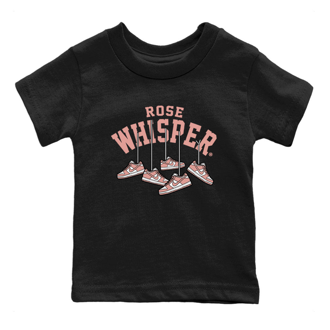 Dunks Low Rose Whisper shirt to match jordans Hanging Sneakers sneaker tees Dunk Rose Whisper SNRT Sneaker Release Tees Baby Toddler Black 2 T-Shirt