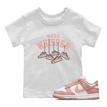 Dunks Low Rose Whisper shirt to match jordans Hanging Sneakers sneaker tees Dunk Rose Whisper SNRT Sneaker Release Tees Baby Toddler White 1 T-Shirt