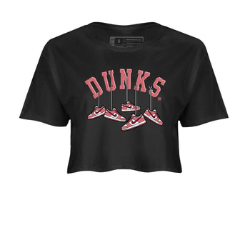 Dunks Valentines Day shirt to match jordans Hanging Sneakers sneaker tees Dunks Valentine's Day SNRT sneaker Release Tees Black 2 crop length shirt