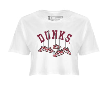 Dunks Valentines Day shirt to match jordans Hanging Sneakers sneaker tees Dunks Valentine's Day SNRT sneaker Release Tees White 2 crop length shirt