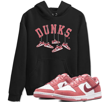 Dunks Valentines Day shirt to match jordans Hanging Sneakers sneaker tees Dunks Valentine's Day SNRT sneaker Release Tees unisex cotton Black 1 crew neck shirt