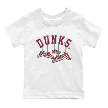 Dunks Valentines Day shirt to match jordans Hanging Sneakers sneaker tees Dunks Valentine's Day SNRT sneaker release tees baby toddler White 2 cotton Shirt
