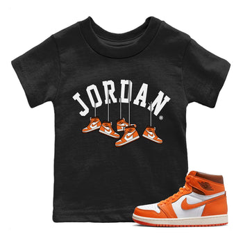 Jordan 1 Starfish Sneaker Match Tees Hanging Sneakers Sneaker Tees Jordan 1 Starfish Sneaker Release Tees Kids Shirts