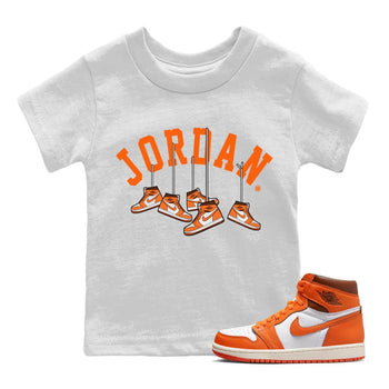 Jordan 1 Starfish Sneaker Match Tees Hanging Sneakers Sneaker Tees Jordan 1 Starfish Sneaker Release Tees Kids Shirts