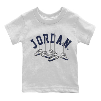 Jordan 4 Midnight Navy Sneaker Match Tees Hanging Sneakers Sneaker Tees Jordan 4 Midnight Navy Sneaker Release Tees Kids Shirts