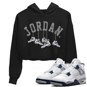Jordan 4 Midnight Navy Sneaker Match Tees Hanging Sneakers Sneaker Tees Jordan 4 Midnight Navy Sneaker Release Tees Women's Shirts