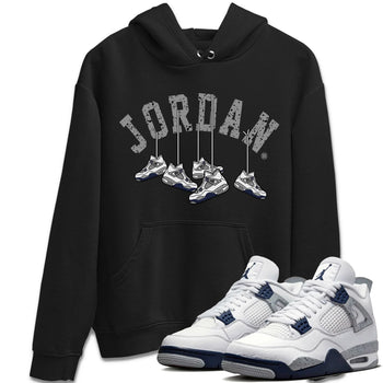 Jordan 4 Midnight Navy Sneaker Match Tees Hanging Sneakers Sneaker Tees Jordan 4 Midnight Navy Sneaker Release Tees Unisex Shirts