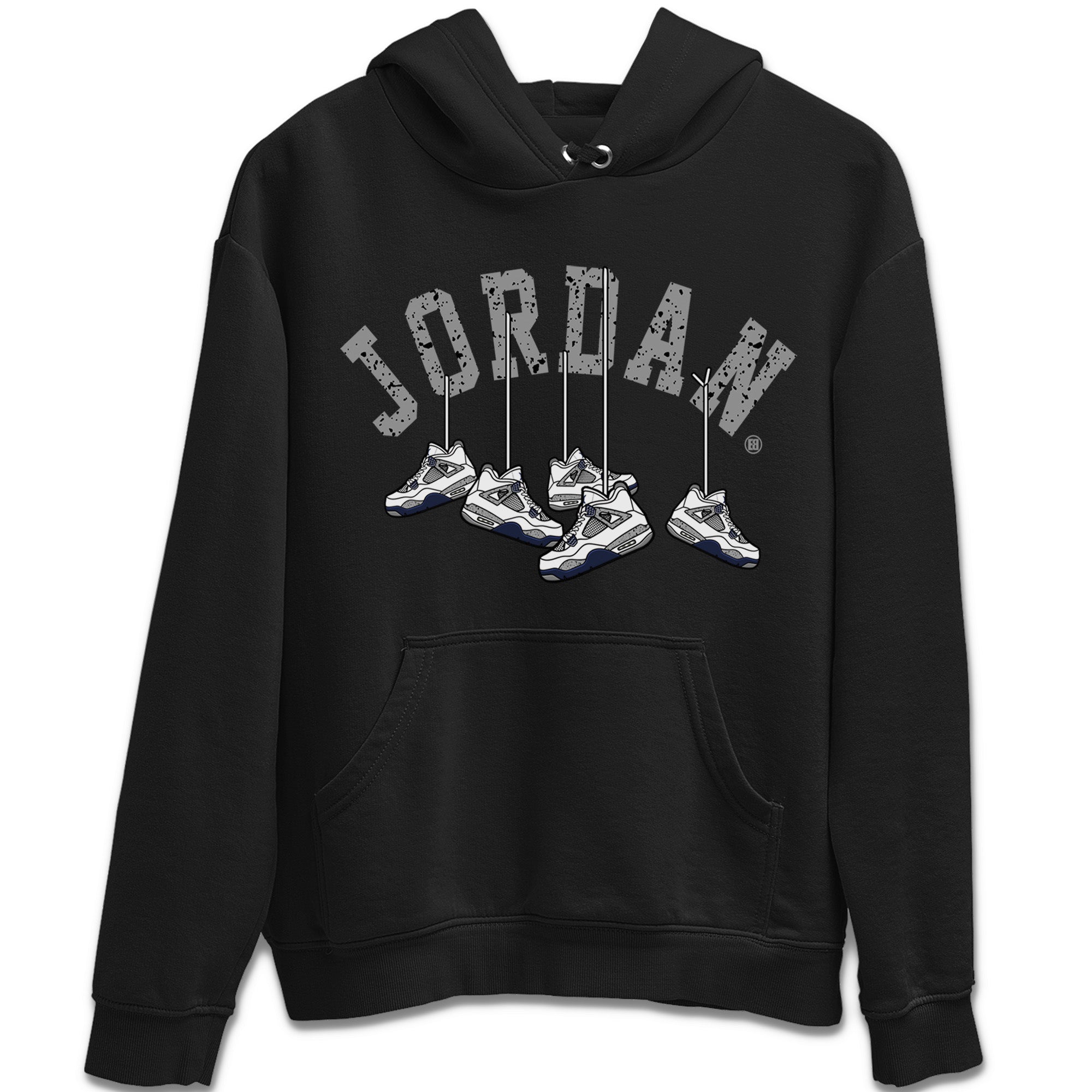 Jordan 4 Midnight Navy Sneaker Match Tees Hanging Sneakers Sneaker Tees Jordan 4 Midnight Navy Sneaker Release Tees Unisex Shirts