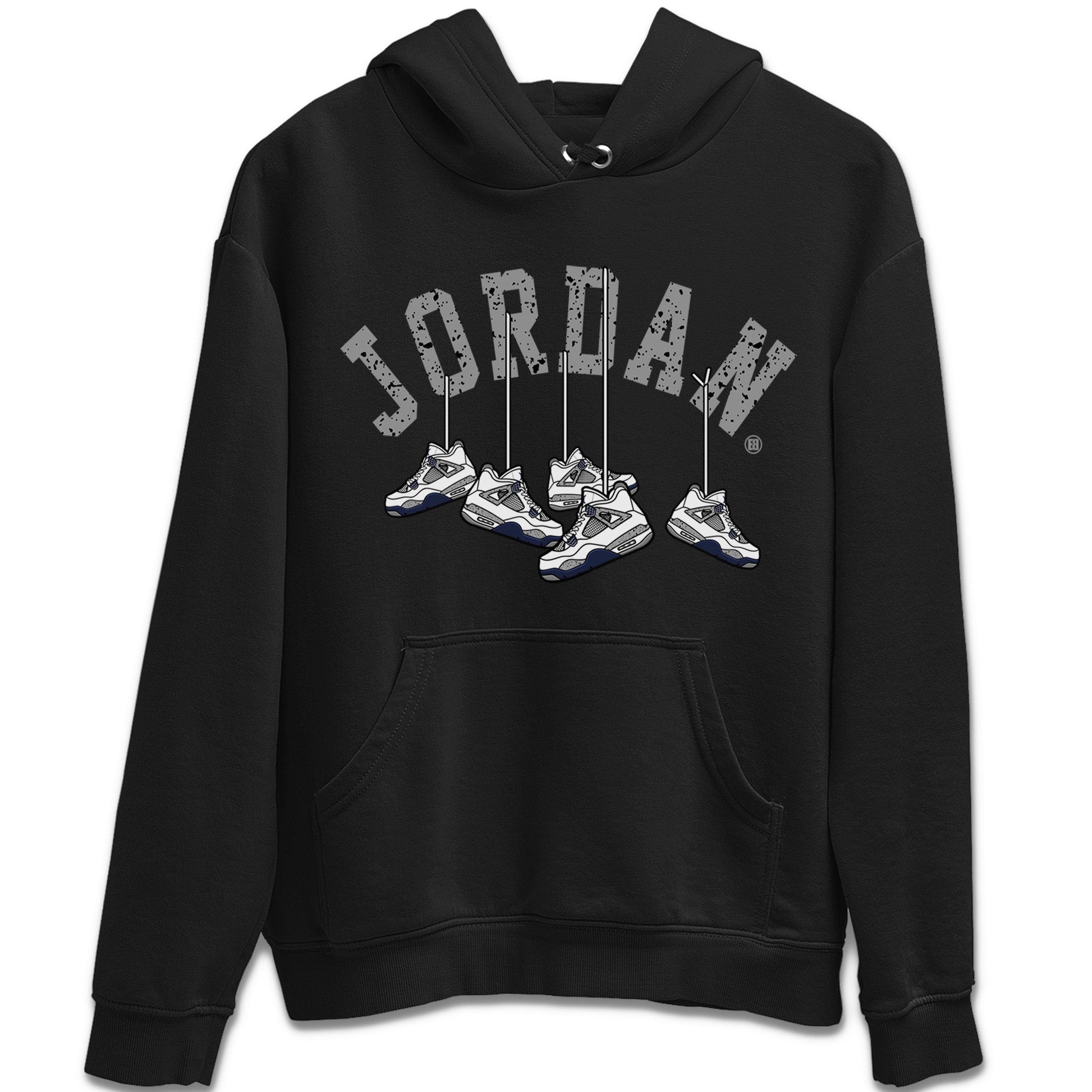 Jordan 4 Midnight Navy Sneaker Match Tees Hanging Sneakers Sneaker Tees Jordan 4 Midnight Navy Sneaker Release Tees Unisex Shirts