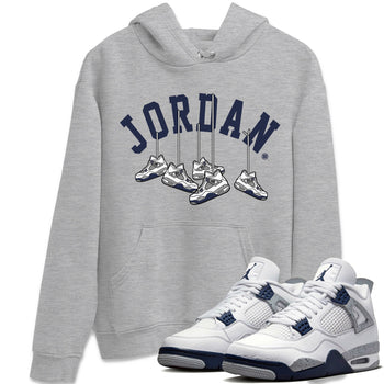 Jordan 4 Midnight Navy Sneaker Match Tees Hanging Sneakers Sneaker Tees Jordan 4 Midnight Navy Sneaker Release Tees Unisex Shirts